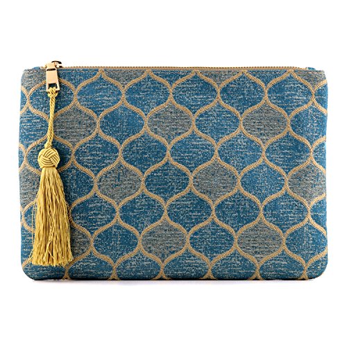 Otto Angelino Damen Otto97 Clutch, Blauer Tropfen, Einheitsgröße EU von Otto Angelino