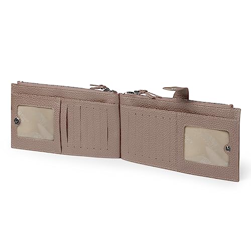 Otto Angelino Geldbörse aus echtem Leder mit 2 Fächern, doppelt gefaltet, mit Handy-kompatiblen Steckplätzen, RFID-blockierend, Unisex von Otto Angelino