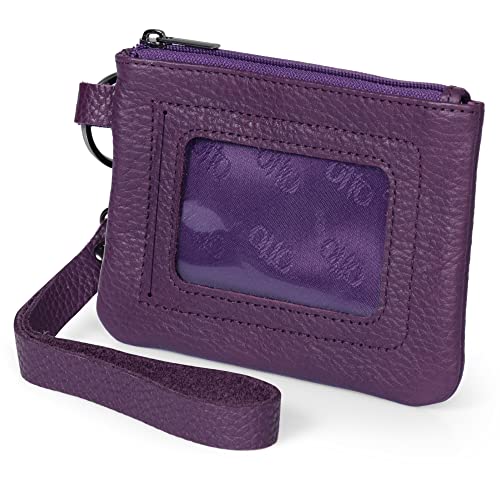 Otto Angelino Ausweishülle aus echtem Leder mit Reißverschluss und Handschlaufe Kartenhalter – Unisex von Otto Angelino