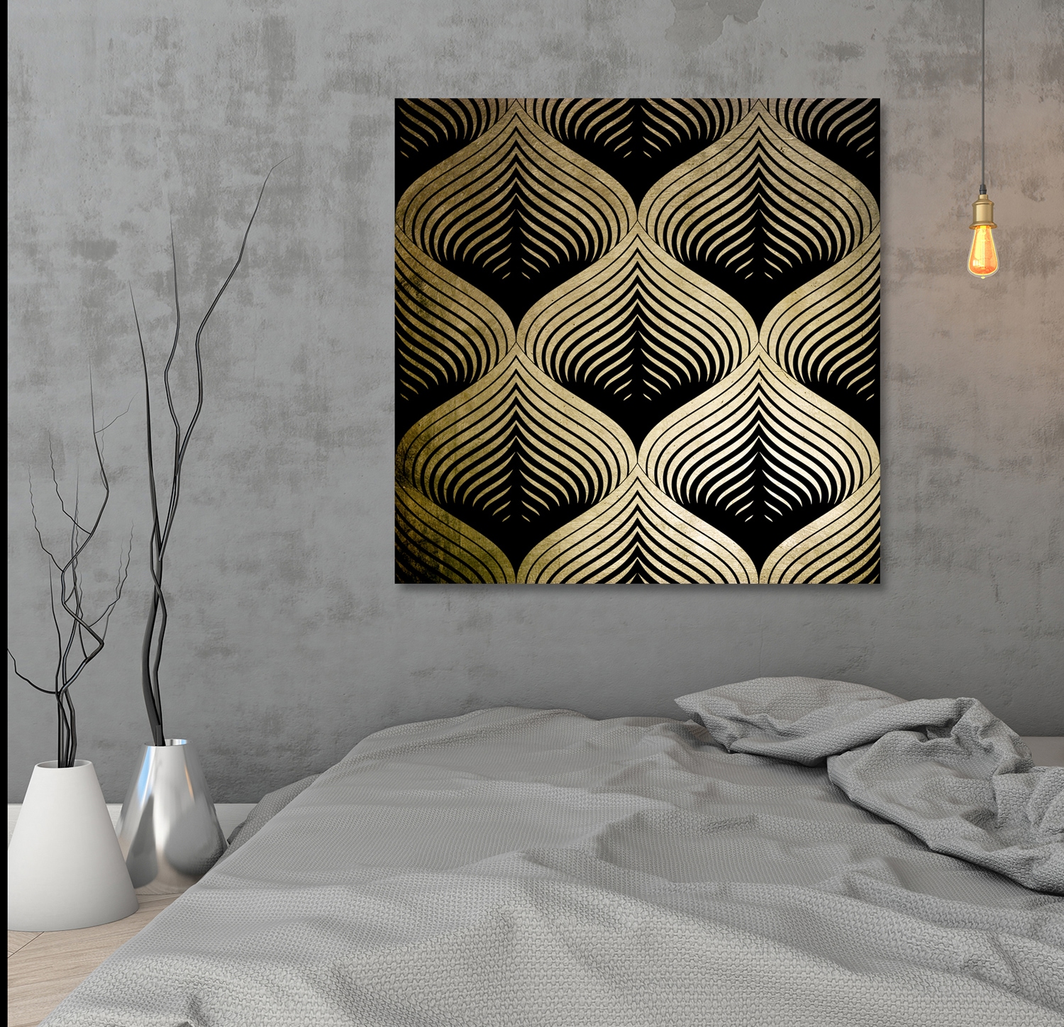 OTTO home Acrylglasbild "Blätter - Acrylbilder mit Blattgold veredelt" Blätter  Blätterbilder  Pflanzen 1 Stk. tlg. Goldveredelung, Handgearbeitet, Gerahmt, Edel von Otto Home