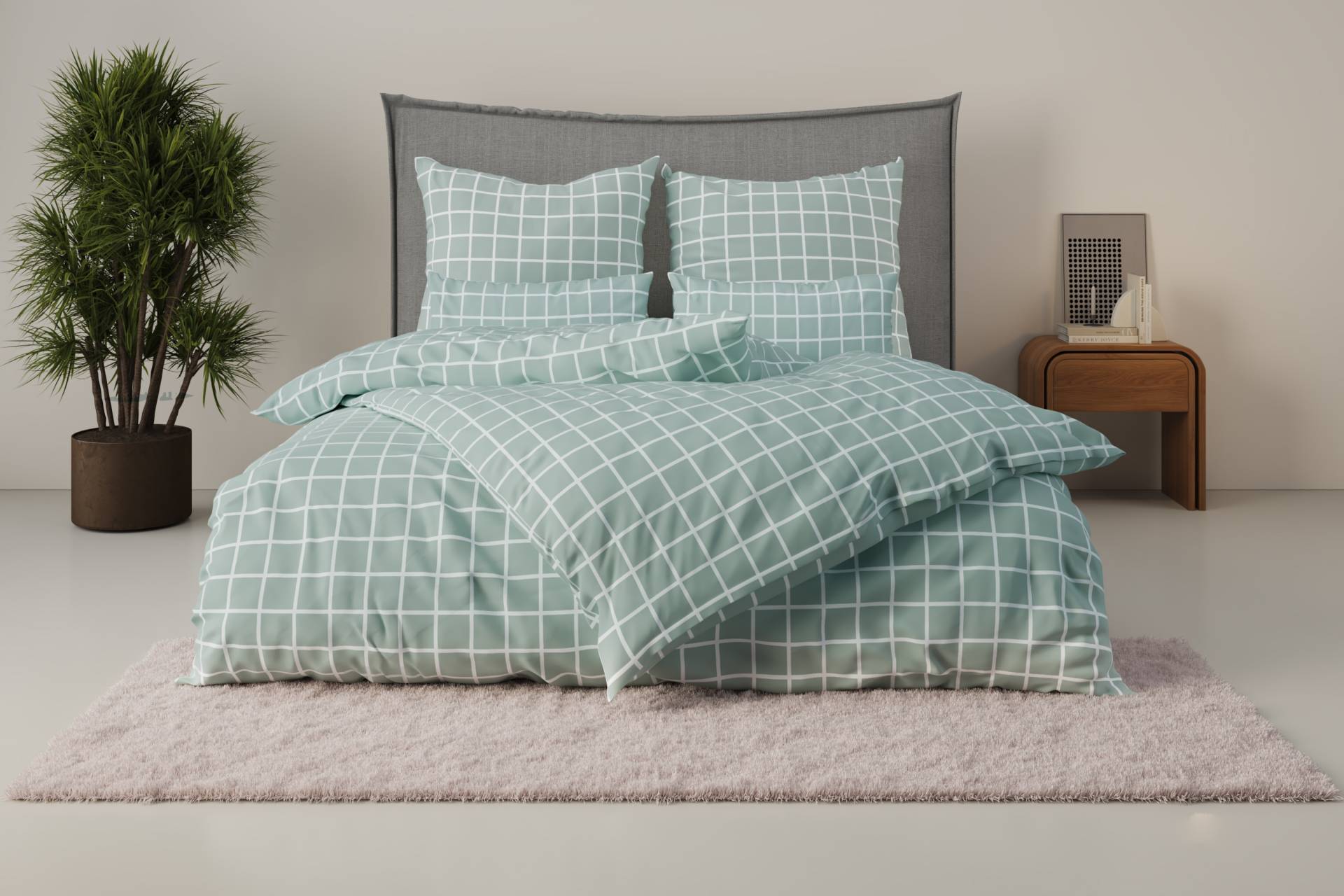 OTTO home Bettwäsche "Eemil" 2 Stk. tlg. karierte Bettwäsche aus Baumwolle von Otto Home