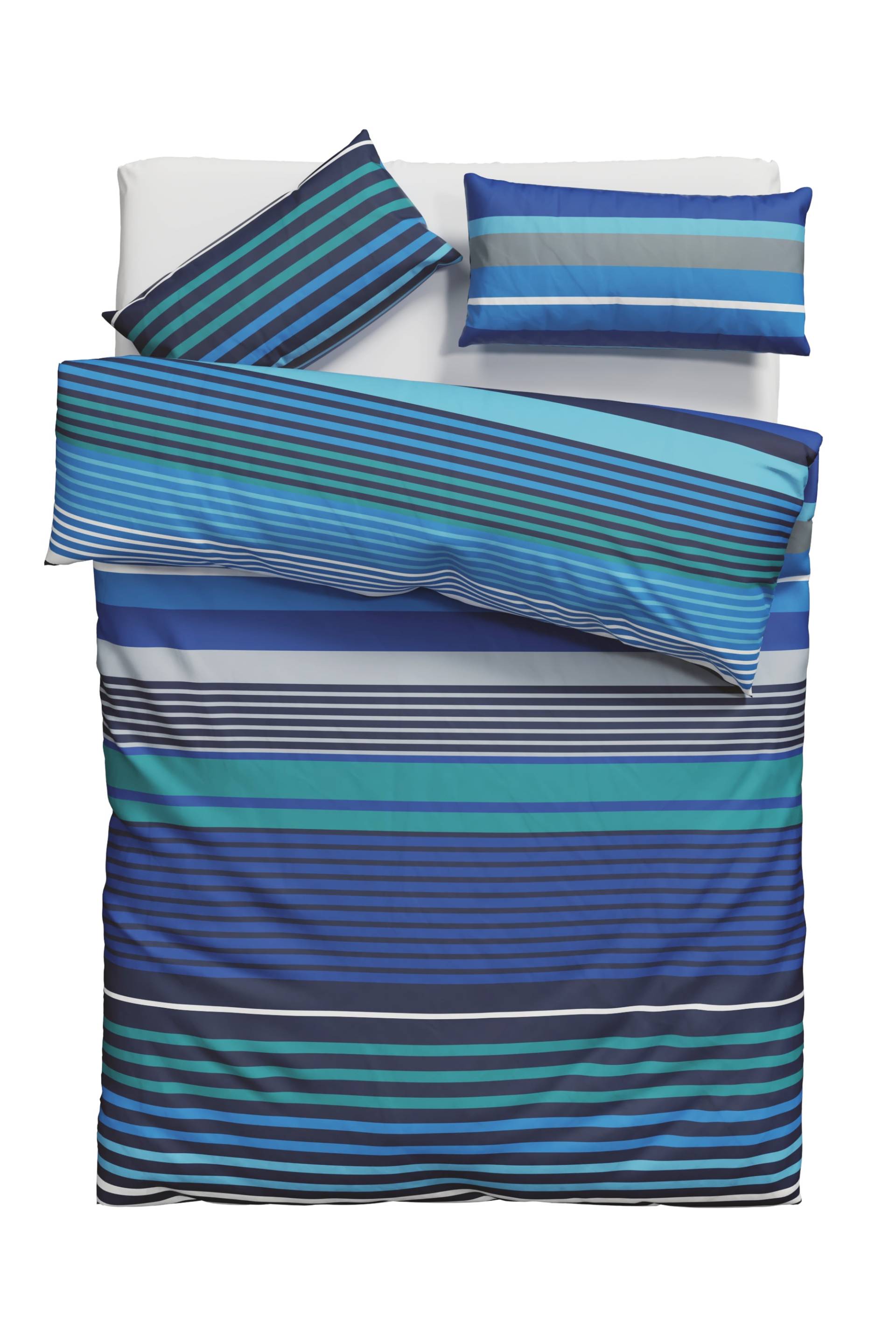 OTTO home Bettwäsche "Elvea" 2 Stk. tlg. in Gr. 135x200 oder 155x220 cm, 100% Baumwolle, Streifen von Otto Home