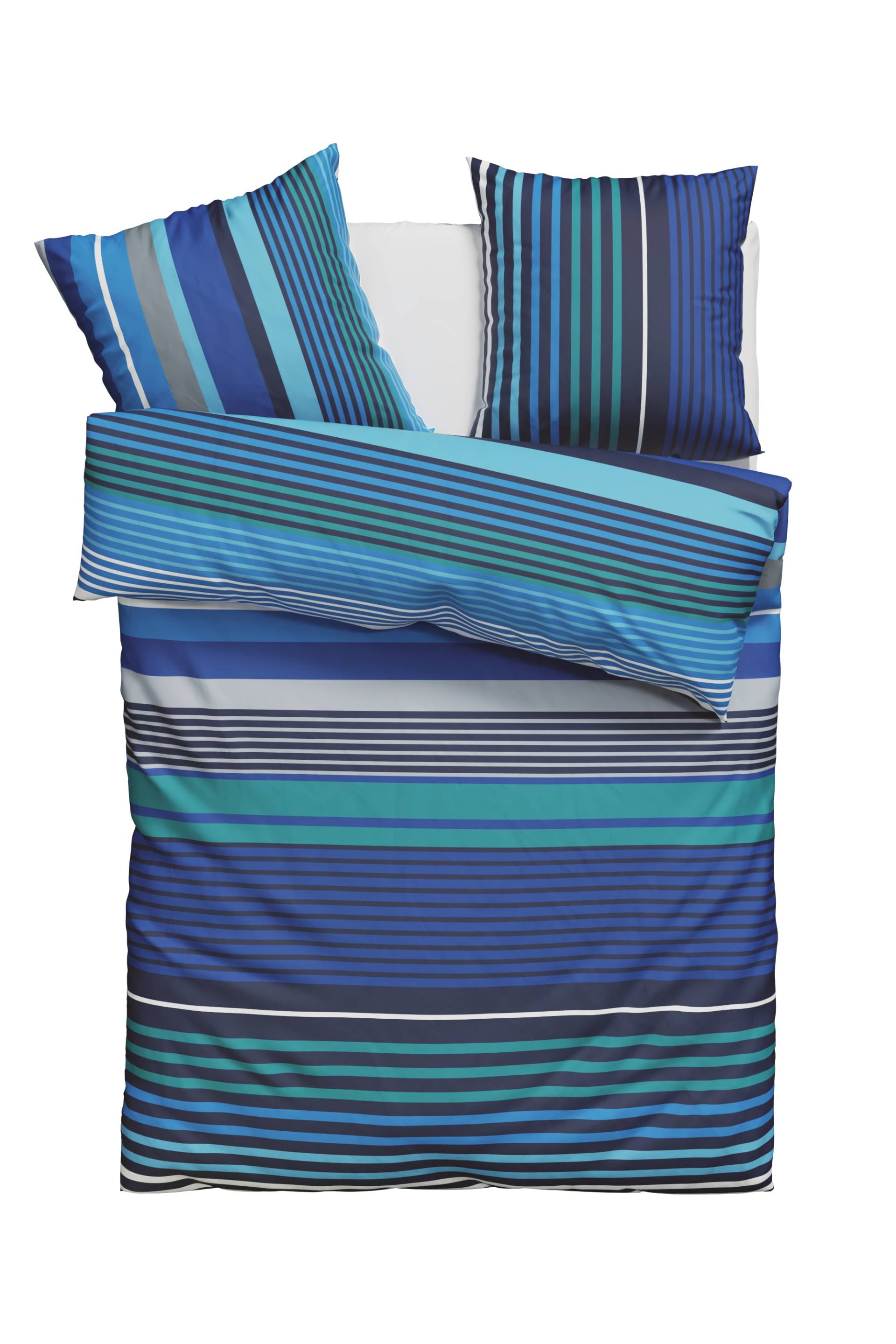 OTTO home Bettwäsche "Elvea" 2 Stk. tlg. in Gr. 135x200 oder 155x220 cm, 100% Baumwolle, Streifen von Otto Home