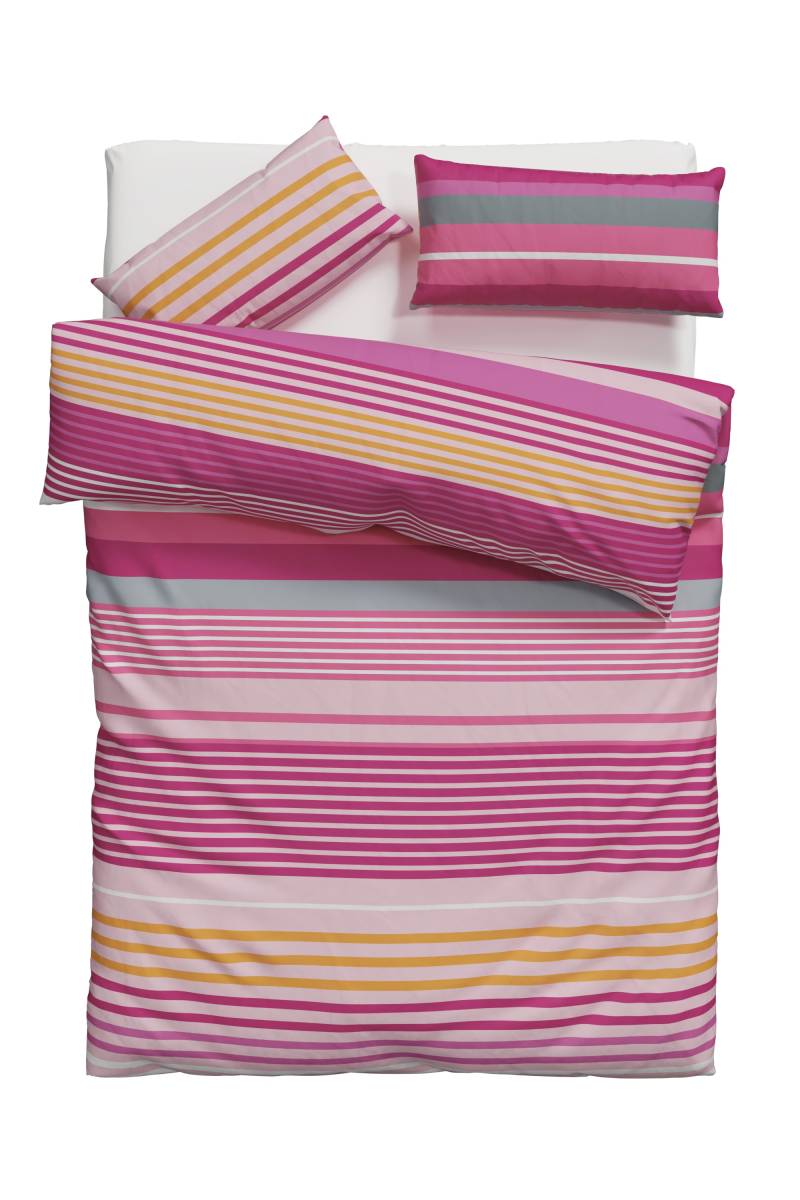 OTTO home Bettwäsche "Elvea" 2 Stk. tlg. in Gr. 135x200 oder 155x220 cm, 100% Baumwolle, Streifen von Otto Home