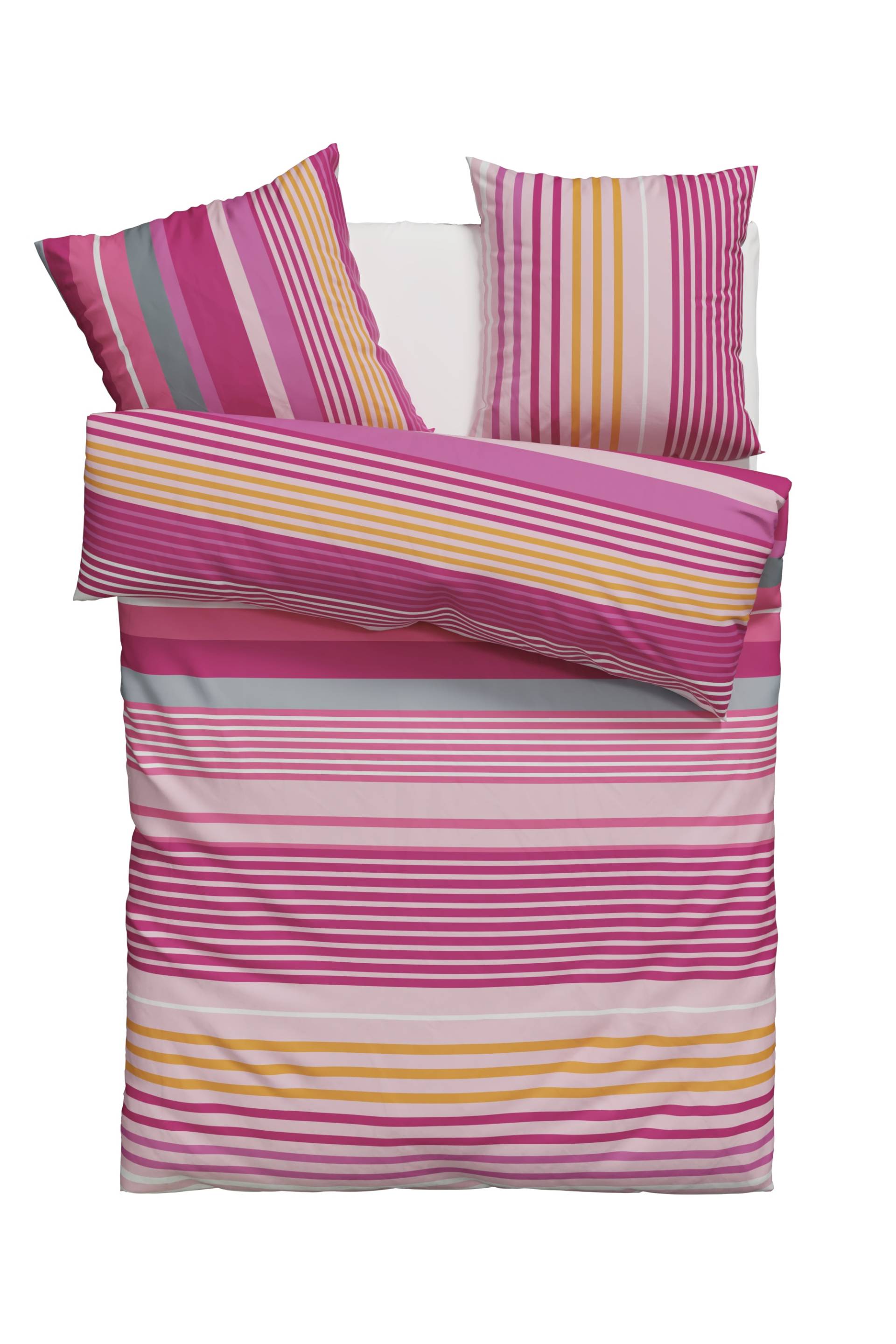 OTTO home Bettwäsche "Elvea" 2 Stk. tlg. in Gr. 135x200 oder 155x220 cm, 100% Baumwolle, Streifen von Otto Home