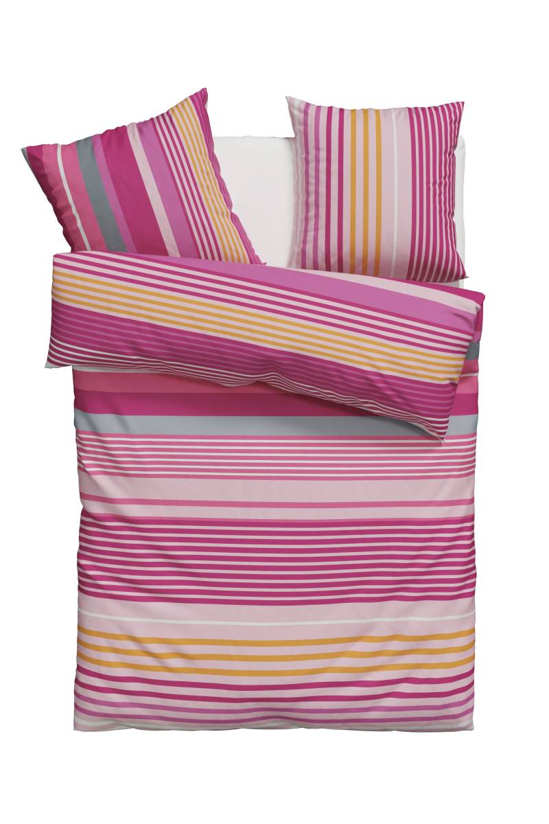 OTTO home Bettwäsche "Elvea" 2 Stk. tlg. in Gr. 135x200 oder 155x220 cm, 100% Baumwolle, Streifen von Otto Home