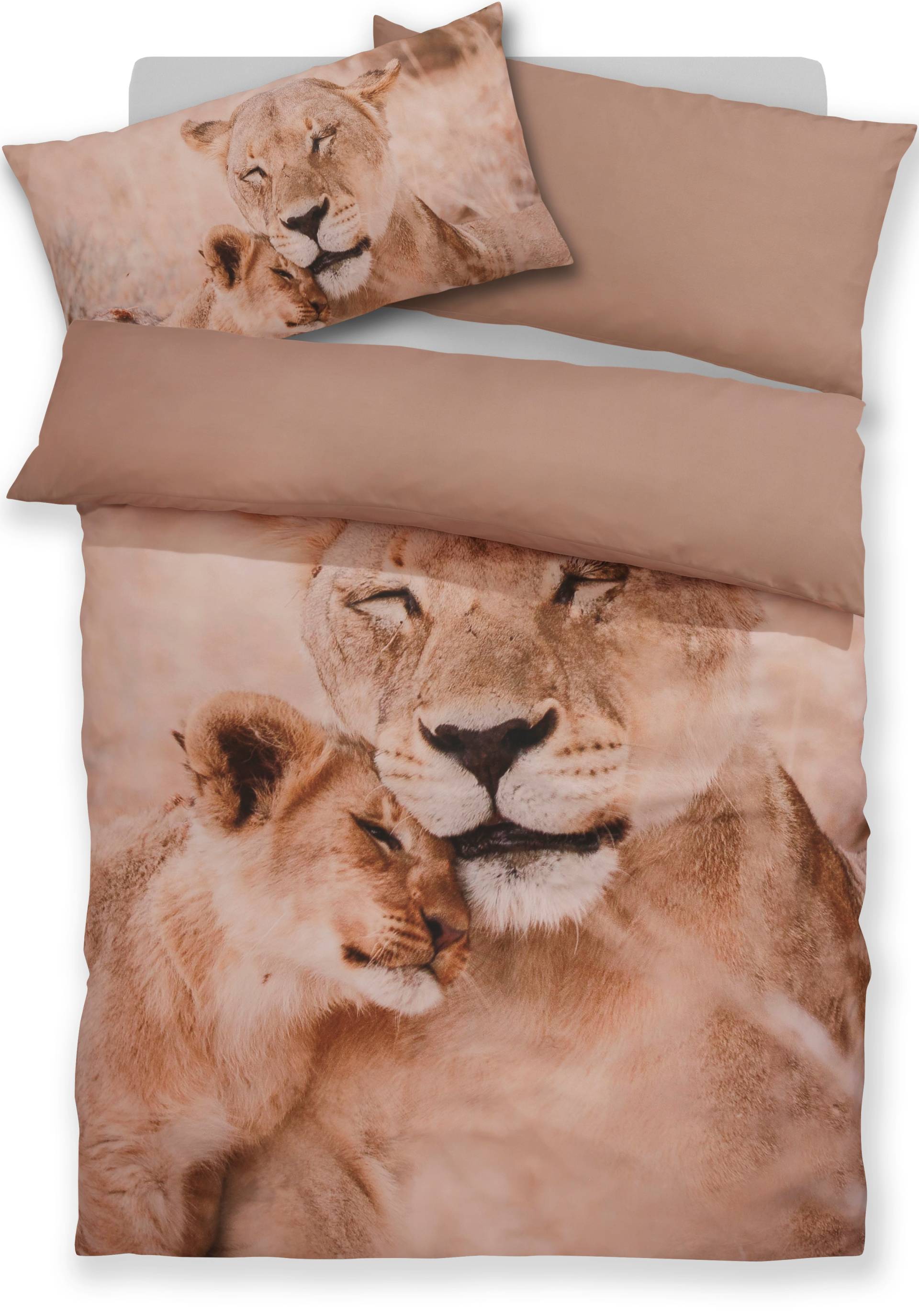 OTTO home Bettwäsche "Lyki", ab Größe 135x200 cm, 100% Polyester, Katze, Pferd, Löwe, Pinguin OTTO home Bettwäsche "Lyki", ab Größe 135x200 cm, 100% Polyester, Katze, Pferd, Löwe, Pinguin von Otto Home