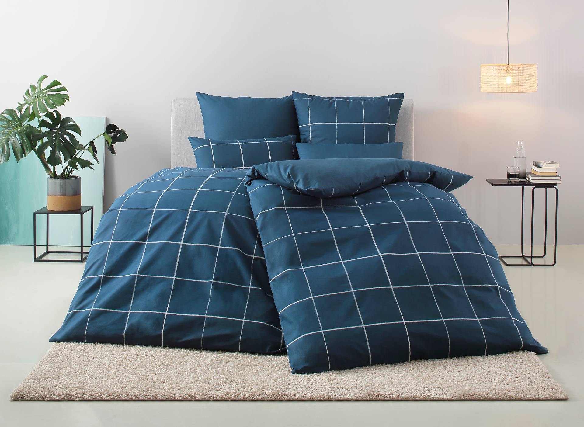 OTTO home Wendebettwäsche "Nature in Gr. 135x200 oder 155x220 cm" 2 Stk. tlg. Bettwäsche in unregelmäßigem Karo-Muster von Otto Home