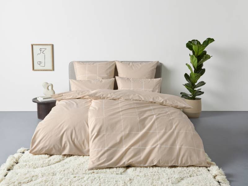 OTTO home Wendebettwäsche "Nature in Gr. 135x200 oder 155x220 cm" 2 Stk. tlg. Bettwäsche in unregelmäßigem Karo-Muster von Otto Home