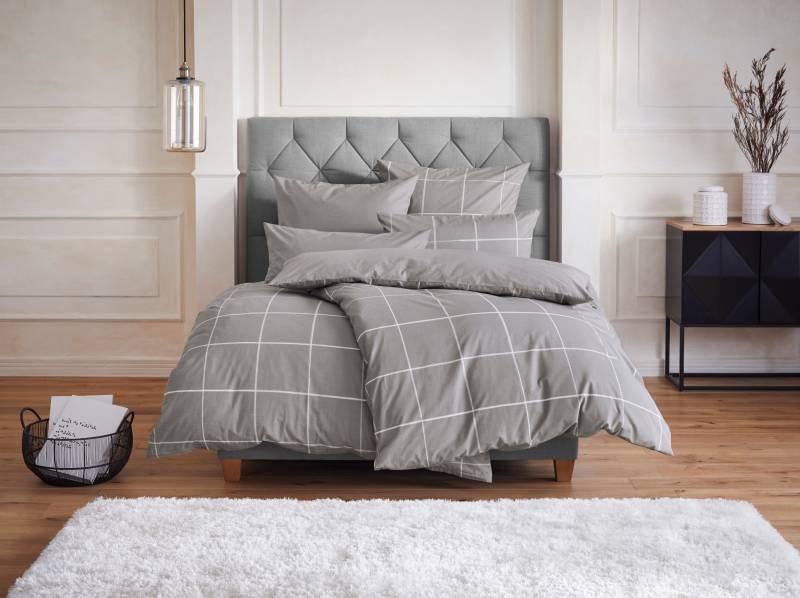 OTTO home Wendebettwäsche "Nature in Gr. 135x200 oder 155x220 cm" 2 Stk. tlg. Bettwäsche in unregelmäßigem Karo-Muster von Otto Home