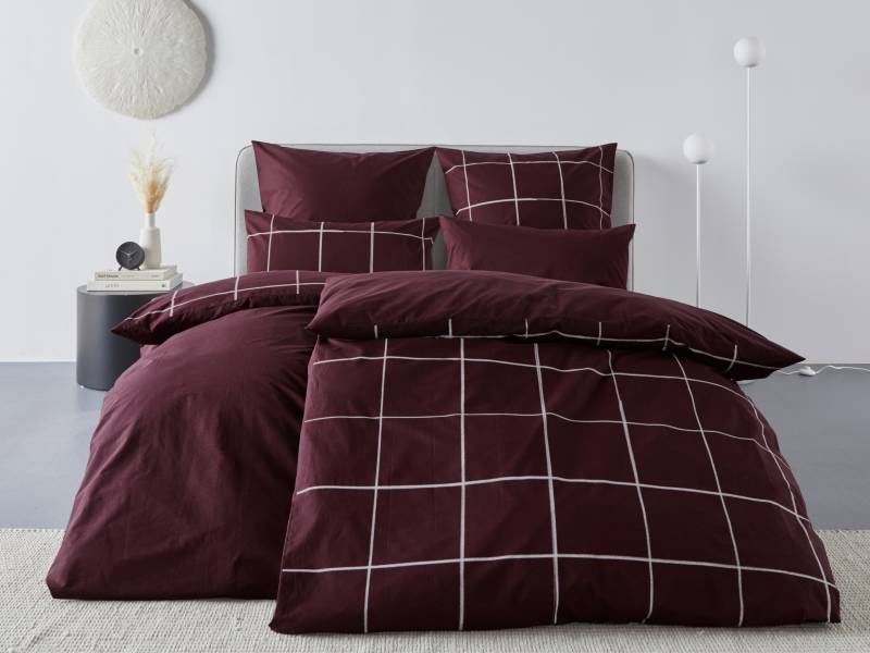 OTTO home Wendebettwäsche "Nature in Gr. 135x200 oder 155x220 cm" 2 Stk. tlg. Bettwäsche in unregelmäßigem Karo-Muster von Otto Home