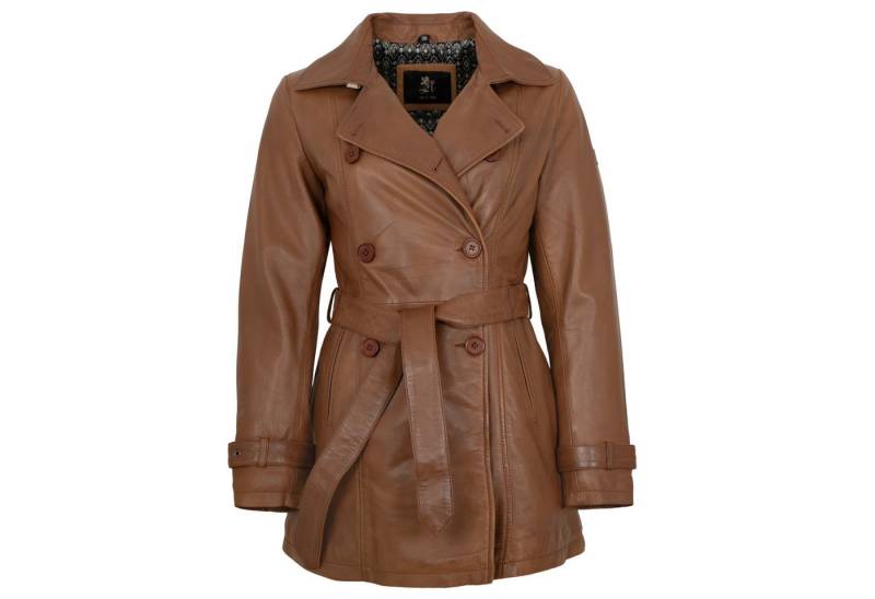 Otto Kern Lederjacke OK-009 OTTO KERN - Damen Ledermantel Trenchcoat Lammnappa hellbraun von Otto Kern
