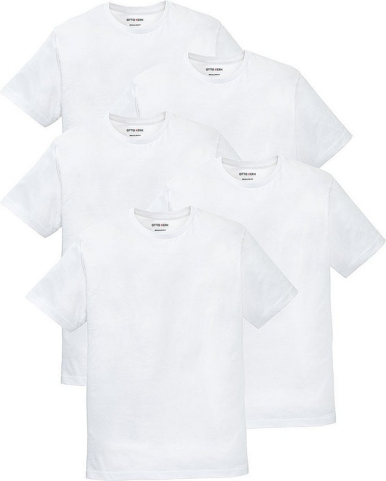 Otto Kern T-Shirt (5er-Pack) Kurzarmshirt aus hochwertiger, reiner Baumwolle von Otto Kern