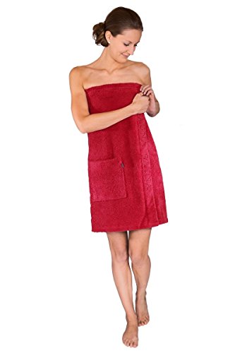 Otto-Werner Damen Sauna Kilt mit Tasche by 9534 T Farbe Bordeaux von Otto-Werner