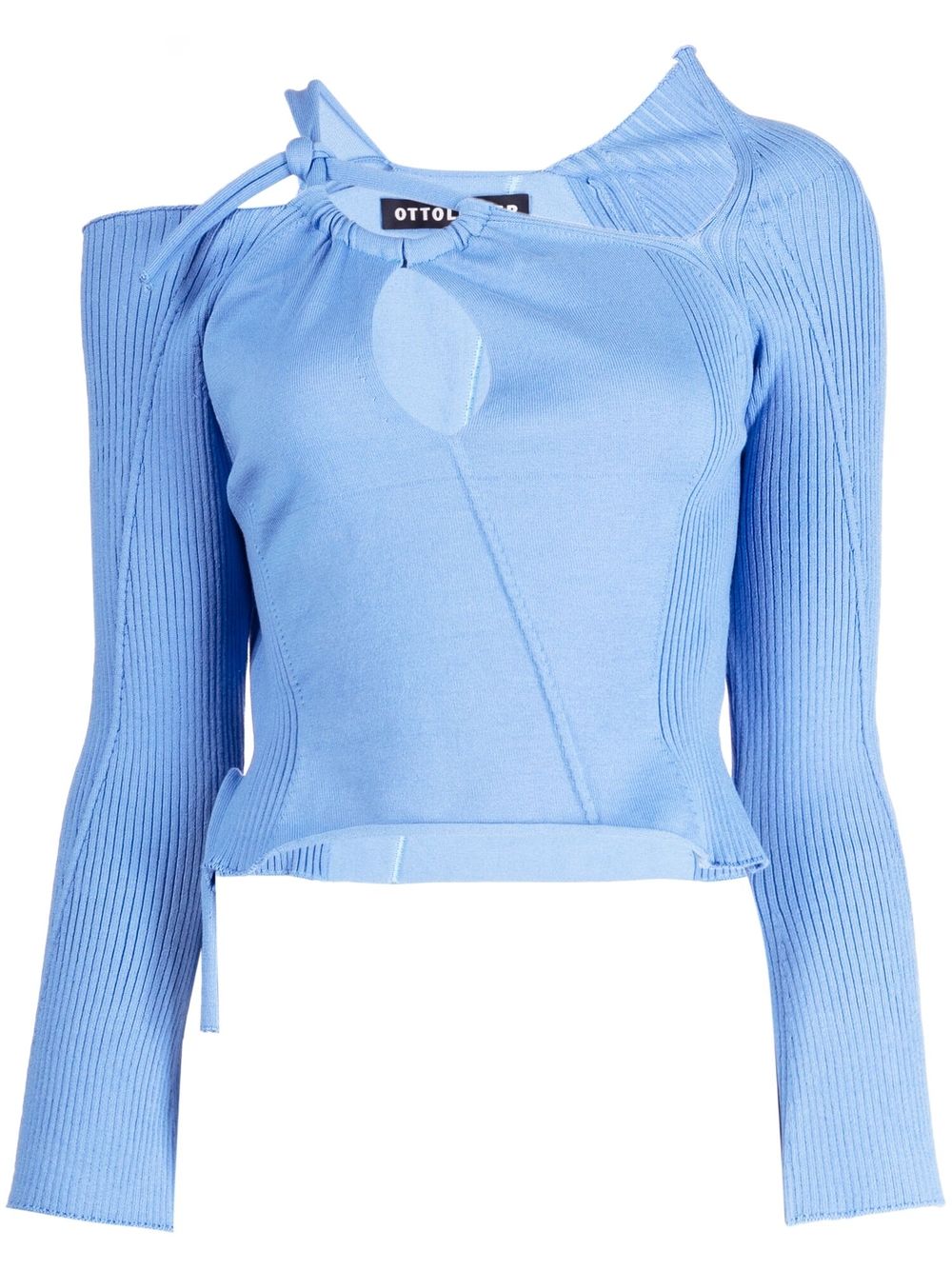 Ottolinger Top mit Cut-Outs - Blau von Ottolinger