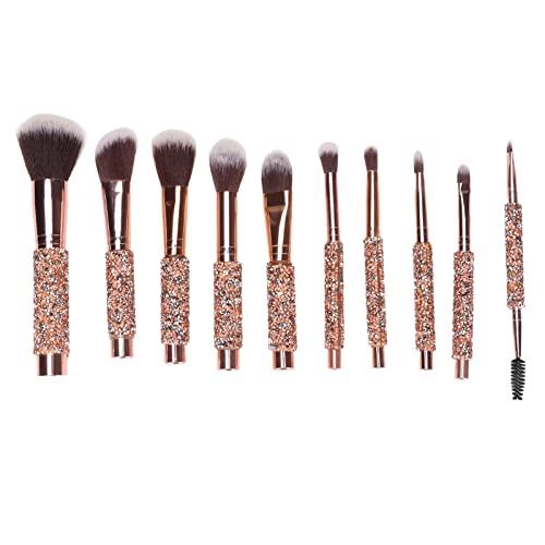 10-teiliges Beauty-Pinsel-Set, Weiche Bürste Für Haare, Lidschatten, Augenbrauen, Puder, Rouge, Make-up-Pinsel Mit Aufbewahrungstasche, Kosmetik Für Anfänger, Make-up-Künstler von Otufan