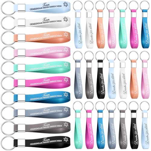 Otuuz 30 Silikon Schlüsselanhänger für Kollegen Arbeit Ist Wie Ein Banküberfall Schlüsselanhänger Danke für Alles Mitarbeiter Geschenk für Abschied Jobwechsel Rente Weihnachten Dankeschön (Team) von Otuuz