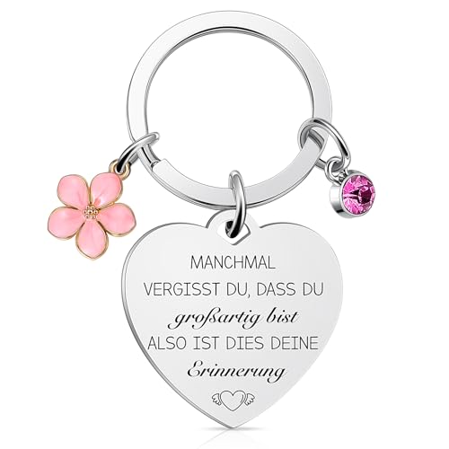 Otuuz Inspirierender Metall Schlüsselanhänger Manchmal Vergisst Du Dass Du Großartig Bist Schlüsselanhänger Mutmacher Geschenk Abschiedsgeschenk Schlüsselanhänger für Frauen (Blumen Stil) von Otuuz