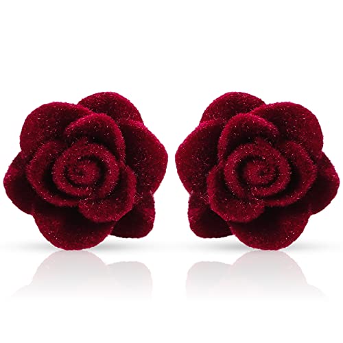 Rosen Blumen Ohrringe für Frauen Rote Ohrstecker Harz Blumen Blüte Ohrringe für Durchstochene Ohren Leicht Zart Burgund Retro Schmuck Geschenk für Damen Teenager Mädchen Geburtstag Hochzeit Rosen Blumen Ohrringe für Frauen Rote Ohrstecker Harz Blumen Blüte Ohrringe für Durchstochene Ohren Leicht Zart Burgund Retro Schmuck Geschenk für Damen Teenager Mädchen Geburtstag Hochzeit von Otuuz