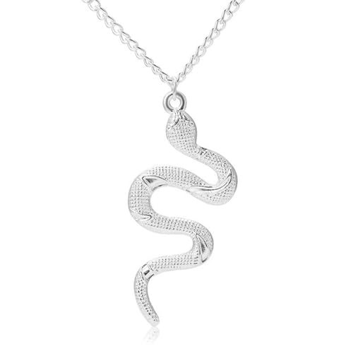 Otxas Goldene Schlangen-Halskette für Damen – zierlicher Schlangen-Anhänger für Herren – Halloween-Schmuck für Damen, 15.74 inch, Zink, Kein Edelstein Otxas Goldene Schlangen-Halskette für Damen – zierlicher Schlangen-Anhänger für Herren – Halloween-Schmuck für Damen, 15.74 inch, Zink, Kein Edelstein von Otxas