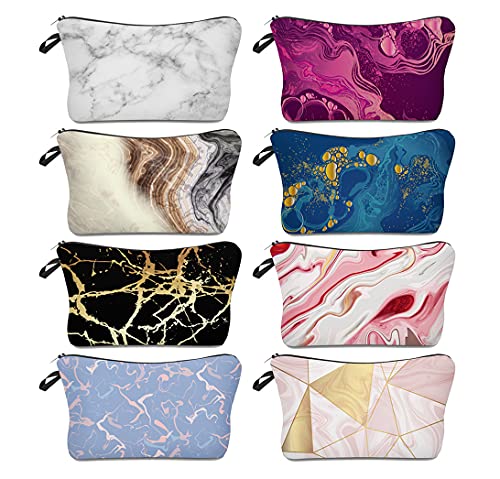 OuLi Store 8PCS Make-Up-Tasche Wasserdicht, Kosmetik-Organizer, Kosmetiktasche Damen, Aufbewahrung Nylon Handtasche GeldböRse ReißVerschluss Frauen (Stil 5-8PCS) von OuLi Store