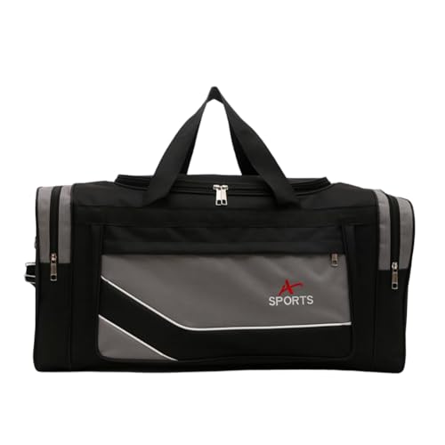 OuLi Store Faltbare Reisetasche für Herren & Damen, 55L Groß Weekender Übernachtungstasche, wasserdichte Handgepäck Tasche/Sporttasche (Grau) von OuLi Store