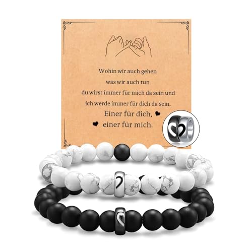 2 Stück Partnerarmbänder Freundschaftsarmbänder Beste Freundinnen Armband Bff Armband, Matching Bracelets Abschiedsgeschenk Kollege Valentinstags Geschenke Für Liebhaber Freund Freundin (01) von OuMaiFeng