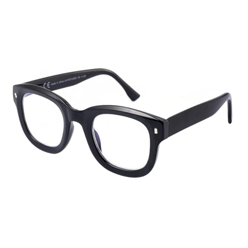 OuShiun Lesebrille mit Modischem Rahmen und Blaulichtfilter für Männer und Frauen, Federscharnier, Anti-Ermüdungs-Computer-Lesebrille, Schwarz 1,0 OuShiun Lesebrille mit Modischem Rahmen und Blaulichtfilter für Männer und Frauen, Federscharnier, Anti-Ermüdungs-Computer-Lesebrille, Schwarz 1,0 von OuShiun