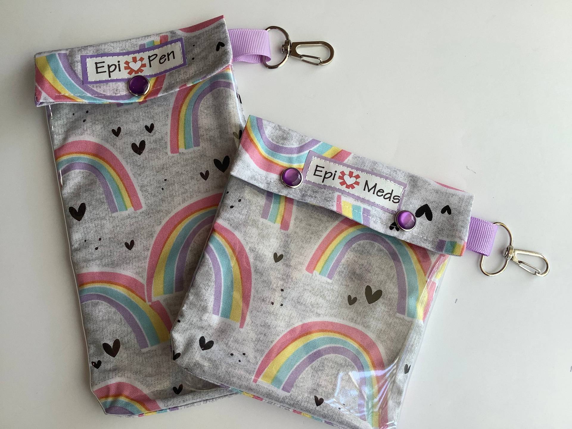 Klarer Regenbogen Epipen Carrier Mit Clip Hält 2 + Allergie/Insulin Injektionsstifte Auviq Medikamente 4 Größen Ausweis Option 50% Rabatt Klarer Regenbogen Epipen Carrier Mit Clip Hält 2 + Allergie/Insulin Injektionsstifte Auviq Medikamente 4 Größen Ausweis Option 50% Rabatt von OuchPouchShoppe