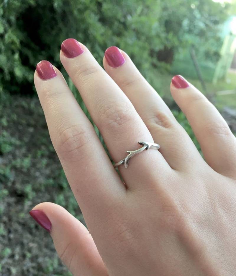 Recycelter Zweigring Aus Sterlingsilber von Oudin