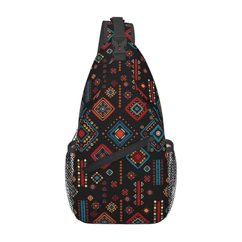 African Mayan Ethnic Pattern Sling Backpack Crossbody Bag, Chest Bag Daypack for Outdoors Hiking Traveling African Mayan Ethnic Pattern Sling Backpack Crossbody Bag, Chest Bag Daypack for Outdoors Hiking Traveling von Oudrspo