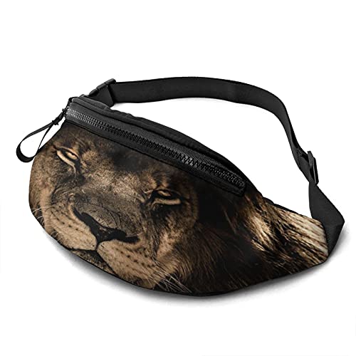 Afrikanischer Löwe Bauchtasche für Damen Herren Mode Hüfttasche Hüfttasche mit verstellbarem Gürtel für Reisen im Freien Sport Laufen von Oudrspo