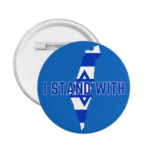 Anstecknadel „Ich stehe mit Israel“-Anstecknadel „Bete für Israel“-Anstecknadel „Israel Strong“-Anstecknadel „I Love Israel“-Anstecknadel, runder Knopf, Abzeichen, Medaillennadeln, Brosche, Partyzub von Oudrspo