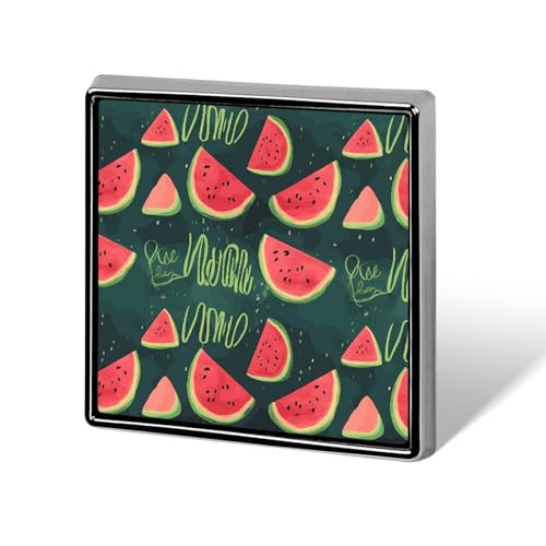 Anstecknadel mit Melonen-Cartoon-Schildkröten-Muster für Männer und Frauen, quadratische modische Brosche – niedliche Emaille-Anstecker, Anstecknadel aus Aluminiumlegierung für Hüte, Hemden, Taschen, von Oudrspo