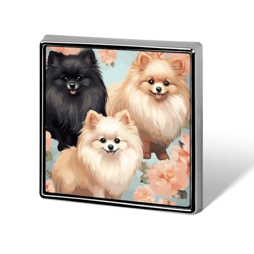 Anstecknadel mit Pomeranians-Muster, Cartoon-Schildkröten-Muster, für Männer und Frauen, quadratische modische Brosche – niedliche Emaille-Anstecker, Anstecknadel aus Aluminiumlegierung für Hüte, Hemd Anstecknadel mit Pomeranians-Muster, Cartoon-Schildkröten-Muster, für Männer und Frauen, quadratische modische Brosche – niedliche Emaille-Anstecker, Anstecknadel aus Aluminiumlegierung für Hüte, Hemd von Oudrspo
