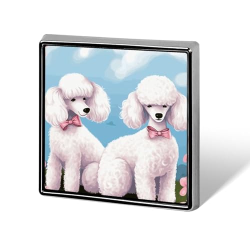 Anstecknadel mit Pudel- und Hunde-Cartoon-Schildkröten-Muster für Männer und Frauen, quadratische modische Brosche – niedliche Emaille-Anstecker, Anstecknadel aus Aluminiumlegierung für Hüte, Hemden, von Oudrspo