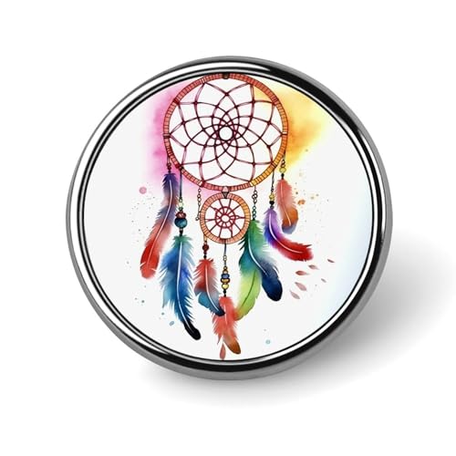 Aquarell-Traumfänger-Anstecknadel für Männer, Violinennoten, modische Brosche – niedliche Emaille-Abzeichen, Anstecknadel aus Aluminiumlegierung für Hüte, Hemden, Taschen, Jacken und Accessoires (2,5 von Oudrspo