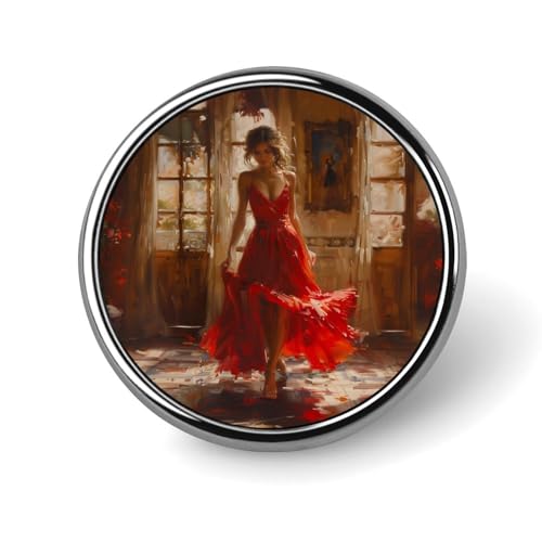 Ballerina-Tanz-Ballett, runde Brosche, Anstecknadel, Revers, Krawattennadel für Damen und Herren, Büroangestellte, Lehrer, Dekoration von Oudrspo