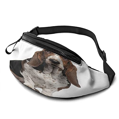 Basset Hound Dog Bauchtasche für Damen Herren Mode Gürteltasche Hüfttasche mit verstellbarem Gürtel für Reisen im Freien Sport Laufen von Oudrspo