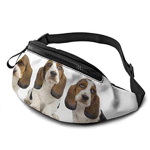 Basset Hound Dog Bauchtasche für Damen Herren Mode Gürteltasche Hüfttasche mit verstellbarem Gürtel für Reisen im Freien Sport Laufen von Oudrspo
