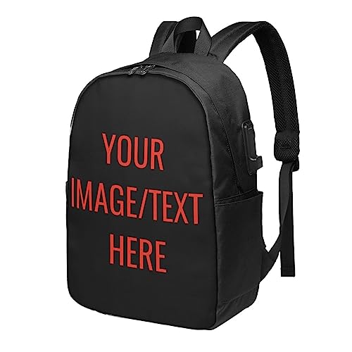 Benutzerdefinierter Laptop für Damen und Herren, personalisierte Rucksäcke mit Textbild, individuelle Reise-Büchertaschen, Anime-Cartoon, individueller lässiger Reiserucksack von Oudrspo