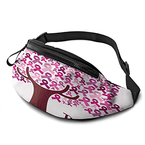 Breast Cancer Awareness Month Bauchtasche für Damen Herren Mode Gürteltasche Hüfttasche mit verstellbarem Gürtel für Reisen im Freien Sport Laufen von Oudrspo