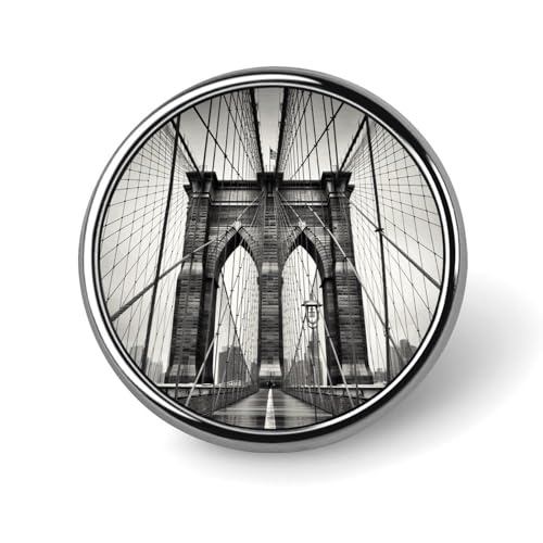 Brooklyn Bridge Runde Anstecker Brosche Modische Revers Krawattennadeln Leichte Metallbrosche Anstecker Für Männer Frauen Kostüm Dekoratives Accessoire Brooklyn Bridge Runde Anstecker Brosche Modische Revers Krawattennadeln Leichte Metallbrosche Anstecker Für Männer Frauen Kostüm Dekoratives Accessoire von Oudrspo