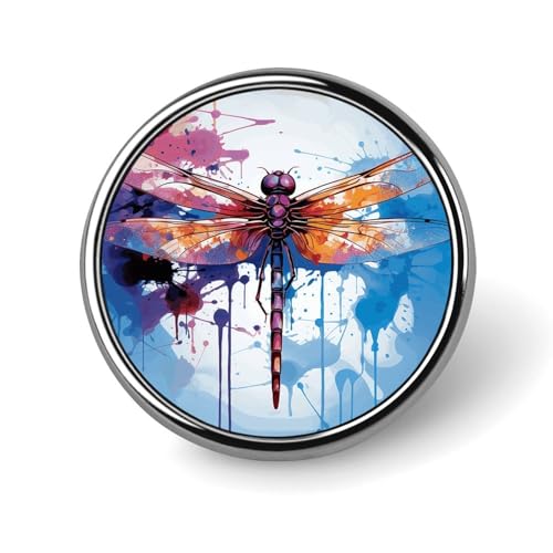 Bunte abstrakte Libelle, runde Anstecker, modische Revers-Krawattennadeln, leichte Metallbrosche, Anstecker für Männer und Frauen, Kostüm, dekoratives Accessoire Bunte abstrakte Libelle, runde Anstecker, modische Revers-Krawattennadeln, leichte Metallbrosche, Anstecker für Männer und Frauen, Kostüm, dekoratives Accessoire von Oudrspo