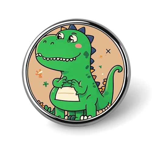 Cartoon-Dinosaurier-Anstecknadel für Männer, flippige Tier-Hasen-Humor-Mode-Brosche – süße Emaille-Abzeichen, Anstecknadel aus Aluminiumlegierung für Hüte, Hemden, Taschen, Jacken und Accessoires (run von Oudrspo