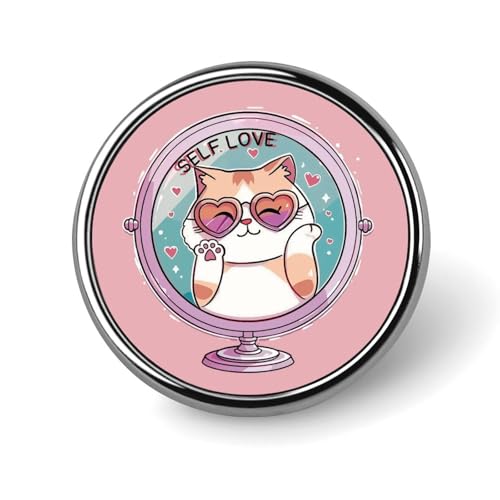 Cartoon-Sonnenbrille, süße Katze, runde Brosche, Anstecknadel, Revers, Krawattennadel für Damen und Herren, Büroangestellte, Lehrer, Dekoration Cartoon-Sonnenbrille, süße Katze, runde Brosche, Anstecknadel, Revers, Krawattennadel für Damen und Herren, Büroangestellte, Lehrer, Dekoration von Oudrspo