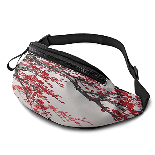 Cherry Blossom Tree Bauchtasche für Damen Herren Mode Gürteltasche Hüfttasche mit verstellbarem Gürtel für Reisen im Freien Sport Laufen von Oudrspo