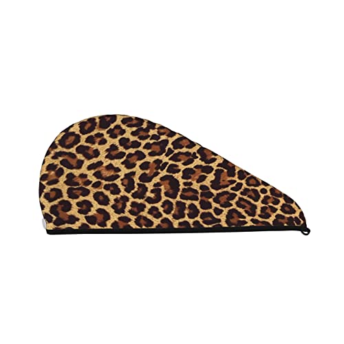 Cifeprak Cool Cheetah Leopard Haarhandtuchwickel, Haartrockentuch mit Knopf, Korallensamt-Haarhandtuch, Turbanmütze für trockenes Haar, Bade- und Duschhaarkappe Cifeprak Cool Cheetah Leopard Haarhandtuchwickel, Haartrockentuch mit Knopf, Korallensamt-Haarhandtuch, Turbanmütze für trockenes Haar, Bade- und Duschhaarkappe von Oudrspo