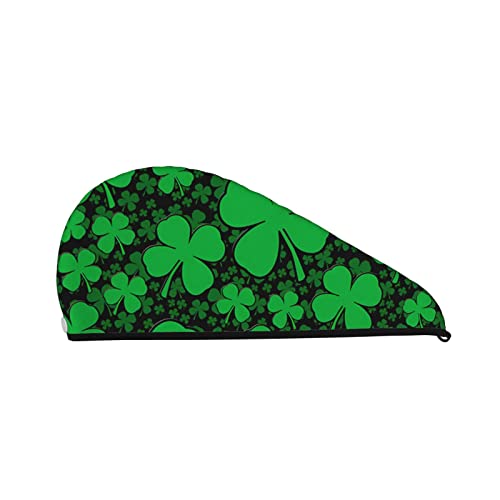 Cifeprak Grünes Haarhandtuch zum St. Patrick's Day, Haartrocknungstuch mit Knopf, Korallensamt-Haarhandtuch, Turbanmütze für trockenes Haar, Bade- und Duschhaarhaube Cifeprak Grünes Haarhandtuch zum St. Patrick's Day, Haartrocknungstuch mit Knopf, Korallensamt-Haarhandtuch, Turbanmütze für trockenes Haar, Bade- und Duschhaarhaube von Oudrspo