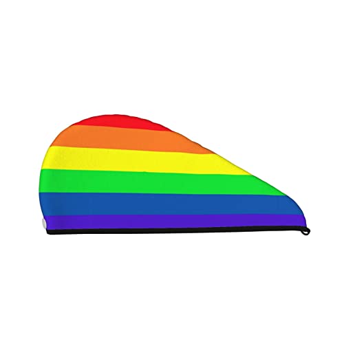 Cifeprak Haarhandtuch mit Regenbogenflagge, Gay Pride, LGBT, Haartrockentuch mit Knopf, Korallensamt-Haarhandtuch, Turban-Mütze für trockenes Haar, Bade- und Duschhaarkappe Cifeprak Haarhandtuch mit Regenbogenflagge, Gay Pride, LGBT, Haartrockentuch mit Knopf, Korallensamt-Haarhandtuch, Turban-Mütze für trockenes Haar, Bade- und Duschhaarkappe von Oudrspo